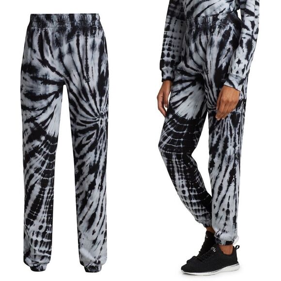 NWT Year of Ours Tie Dye Elastic Sweatpants Joggers in Black Dye XS - Picture 1 of 6
